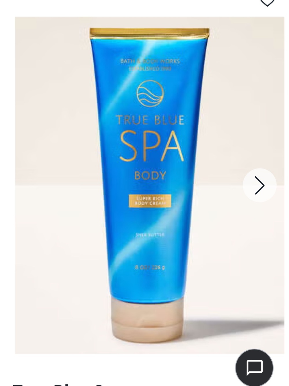 Bath & Body Works True Blue Spa Super Rich Body Cream